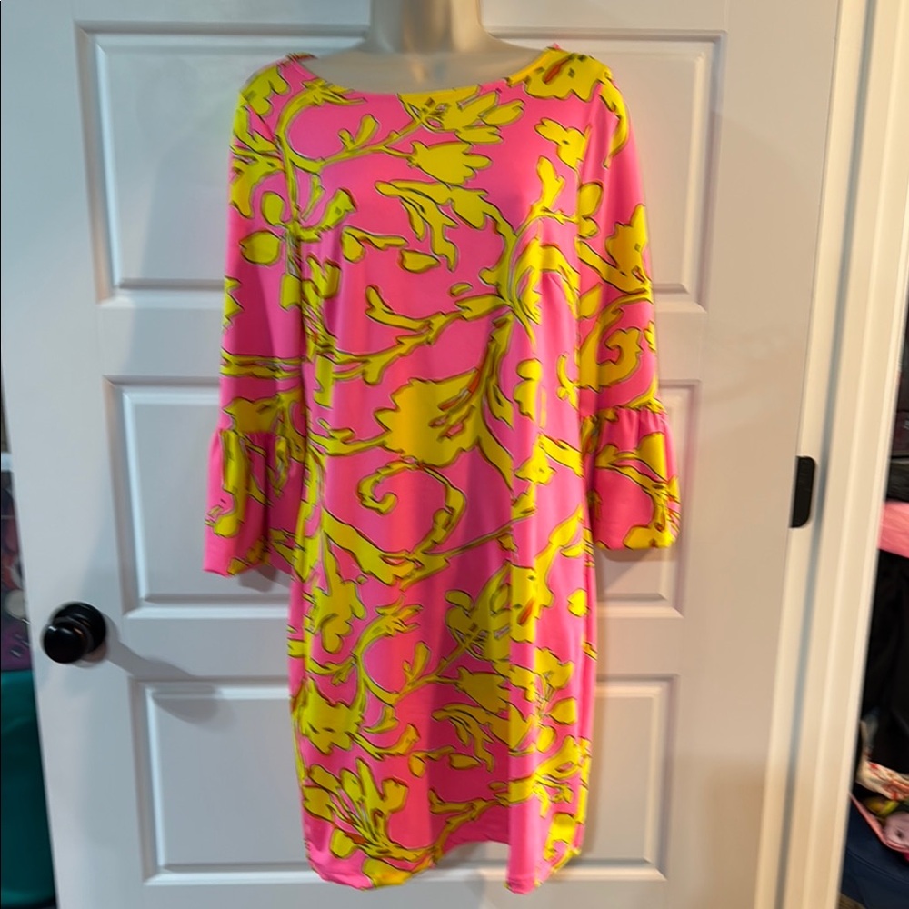 Julie brown bell sleeve dress size P